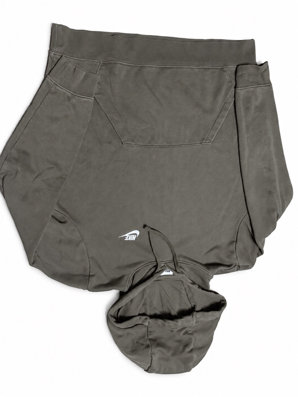 Nike Olive Green Men's Hoodie with Small Logo